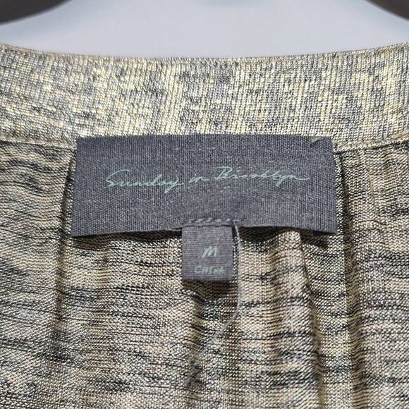 Anthro Sunday In Brooklyn Gold Becca Tiered Tank Size Medium - Picture 5 of 6